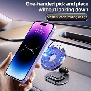 Magnetic car phone holder